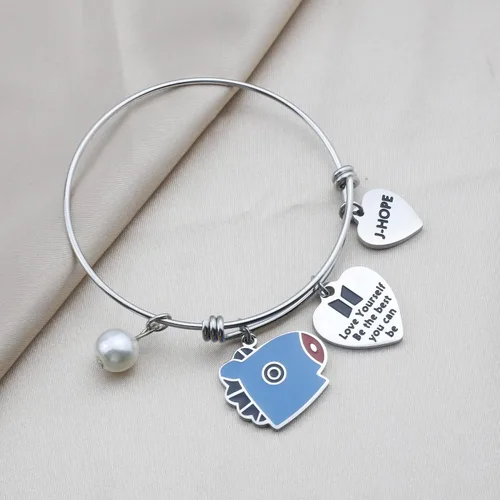 Vista 5 de Army Gifts Love Yourself Be The Best You Can Be Bracelet Inspirational Gift Star Lover Jewelry Star Fans Gift Music Lover Gifts