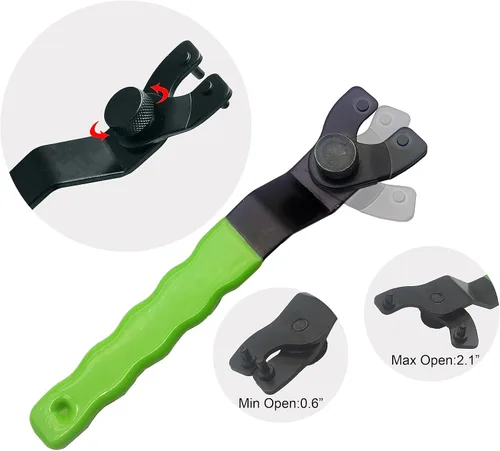 Vista 3 de Varilla de conexión de eje de extensión de amoladora angular de 5/8 "-11 con amoladora ajustable llave inglesa brida Kit de tuerca de brida