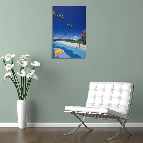 Vista 5 de Hiroshi Nagai - Decoraciones para dormitorio, decoración estética para habitación, arte para el hogar, marco de trabajo, póster, pintura decorativa