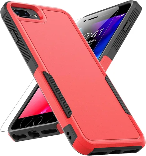 Vista 12 de MDCN Funda para iPhone 8 Plus, iPhone 7 Plus: funda protectora de doble capa resistente para teléfono celular, a prueba de golpes, resistente