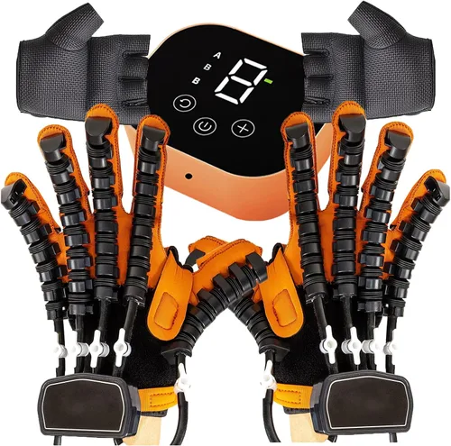 Vista 10 de Guantes de robot de rehabilitación para pacientes con hemiplejia cerebral, equipo de entrenamiento de recuperación de dedos y manos, guante robótico