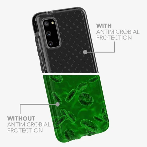 Vista 2 de tech21 Evo Check - Funda para teléfono Samsung Galaxy S20 5G, propiedades antimicrobianas higiénicamente limpias contra los gérmenes con protección