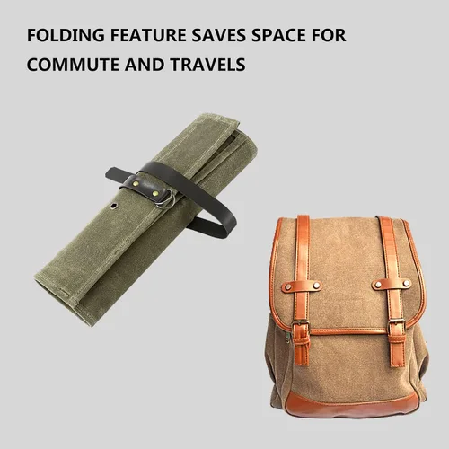Vista 5 de Bolsa enrollable para cuchillos de chef, 9 bolsillos, funda de lona para cuchillos, cartera para cuchillos, protectores para cuchillos de chef