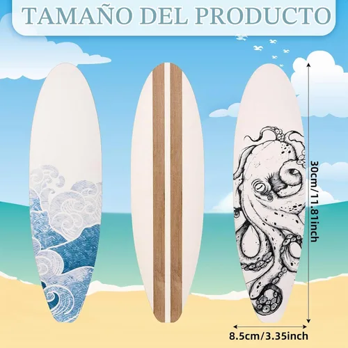 Vista 2 de RattanView - Juego de 3 tablas de surf para decoración de pared de 11.8 x