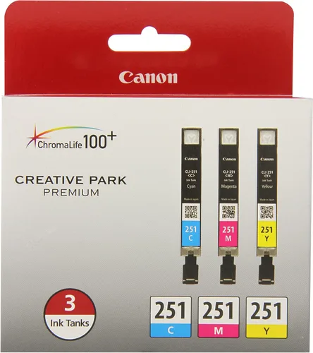 Vista 2 de Canon CLI-251 3 Colores Multi Pack CLI-251 Cartuchos de tinta compatibles Negro