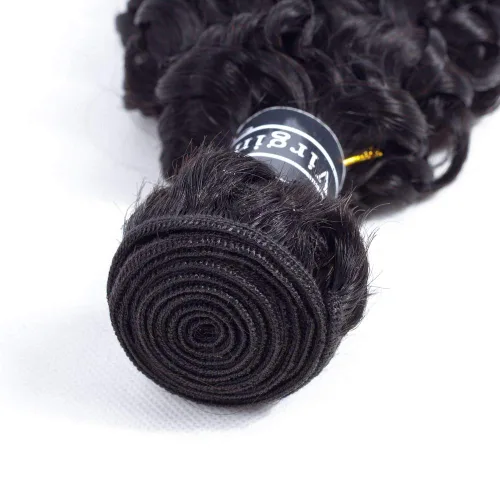Vista 4 de Amella Hair, 100% cabello virgen rizado brasileño sin procesar, 1 paquete de 10 pulgadas (paquete de 1) extensiones de cabello virgen brasileño