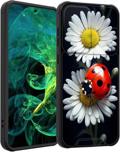 Vista 106 de Funda para Galaxy A16 5G con cubierta para cámara deslizante, resistente de doble capa, híbrida, a prueba de golpes, funda protectora resistente
