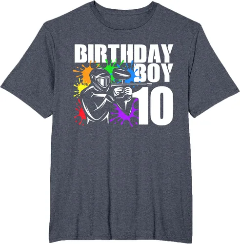 Vista 46 de Camiseta de 10 años de antigüedad, fiesta de cumpleaños para niños, Negro, S