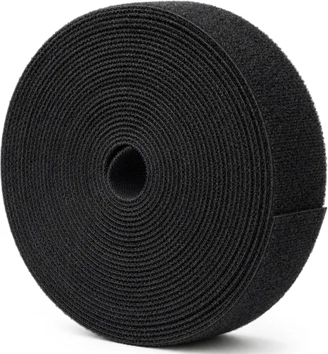 Vista 15 de WILLBOND Cintas de sujeción de 1/2 pulgada x 45 pies, bridas de cable reutilizables, cinta de nylon de doble cara, rollo de gancho y bucle, bridas