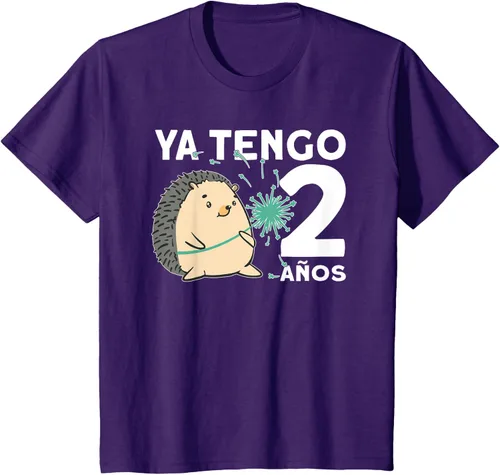 Vista 3 de Niños Niños 2 Cumpleaños erizo Ya tengo 2 años Camiseta