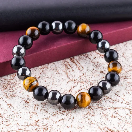 Vista 4 de OdrillionGems Natural Gemstone Beads Stretchable Bracelet for Women Men