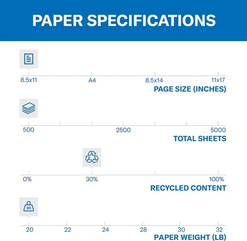 Vista 2 de Hammermill - Papel de color, papel de impresora color canario de 20 libras, 3 orificios, 1 resma (500 hojas), fabricado en los Estados Unidos, papel