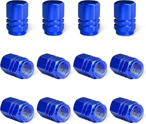 Vista 24 de Ziciner 8 PCS Tapas de Vástago de Válvula de Neumático de Coche, Cubiertas de Válvula de Rueda de Aleación de Aluminio con Anillo O de Goma, Juego
