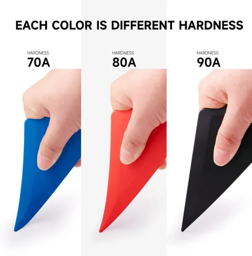 Vista 2 de FOSHIO Kit de tinte de ventana triangular de 3 durezas, micro escobilla flexible para espacios reducidos, herramienta de tinte de ranura de curvas