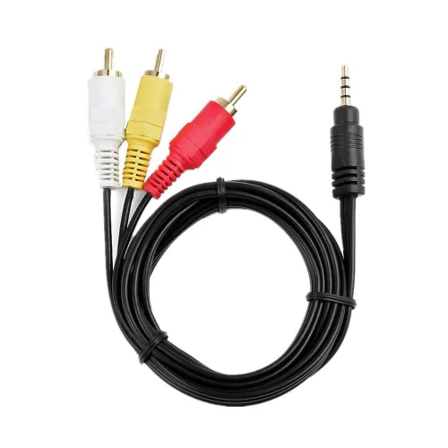 Vista 2 de MaxLLTo Mini 0.138 in 4-DIN AV macho a 3 RCA AV macho A/V Audio Video TV Cable Cable Cable Cable para videocámara digital Canon Optura Pi Xi 10 20