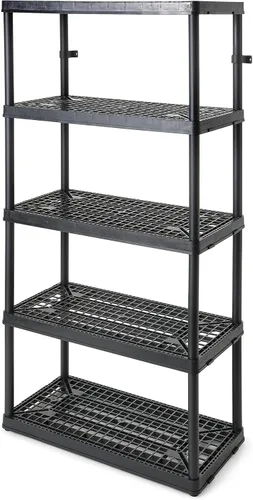 Vista 11 de Gracious Living Estantería de almacenamiento de uso medio con 4 estantes, ventilada, de altura fija, sistema organizador de 14 x 32 x 54.5 pulgadas