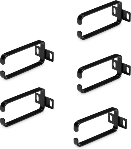 Vista 11 de StarTech Organizador de gestión de cables de 1U de 19 pulgadas, gancho de anillo en D, administrador de cables de rack de red/servidor, panel