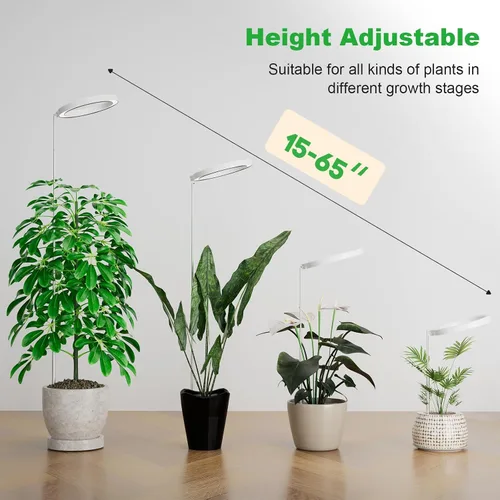 Vista 7 de Luces de cultivo de 10 pulgadas para plantas de interior de espectro completo, 160 luces LED grandes para plantas de interior, lámpara de cultivo