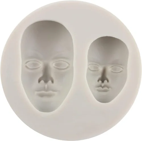 Vista 4 de Sijiangmold Molde de silicona con cara de luna, molde de fondant de cara humana para decoración de pasteles, chocolate, dulces, cupcakes, arcilla