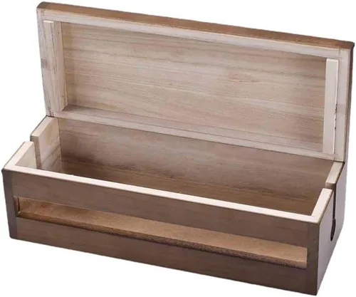 Vista 4 de Caja de almacenamiento de gestión de cables de madera, organizador de cables, funda para ocultar cables, cubierta de almacenamiento de cargador