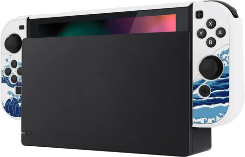 Vista 6 de PlayVital Funda acoplable mejorada para Nintendo Switch, funda protectora ergonómica para Nintendo Switch, protector separable carcasa dura