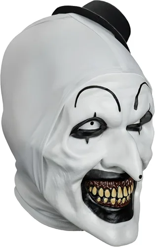 Vista 3 de Trick Or Treat Studios Terrifier 2 Art The Clown Máscara de inyección de lujo