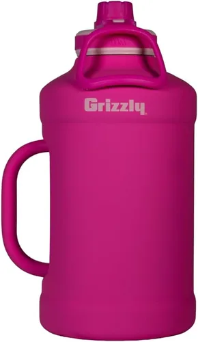 Vista 13 de Grizzly Juggy - Botella de agua de 64 onzas, mango resistente, opaco Blackout