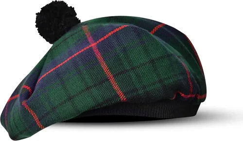 Vista 36 de Sombrero escocés Tam o Shanter Gorro escocés Tartan P.V Tartan (poliviscosa) Mezcla de lana con pompón Talla única para todos.