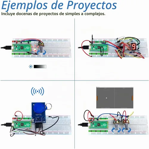 Vista 4 de Freenove Kit de inicio definitivo para Raspberry Pi Pico (incluido), microcontrolador Cortex-M0+ de doble núcleo, tutorial detallado de 767 páginas