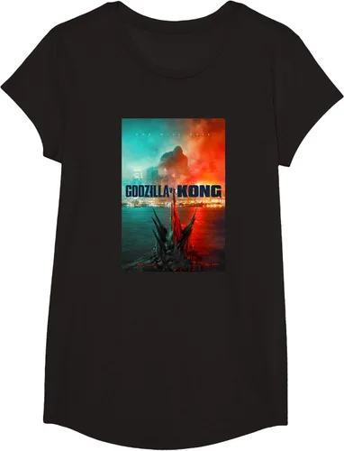 Vista 3 de Godzilla vs Kong - Camiseta oficial con póster, Negro