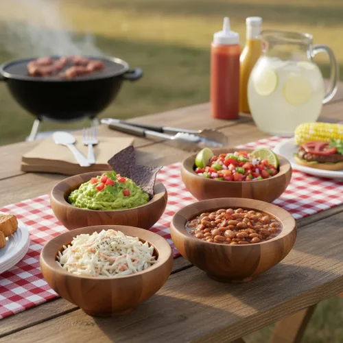 Vista 3 de Nambe Yaro Individual tazón para ensalada, Conjunto de 4