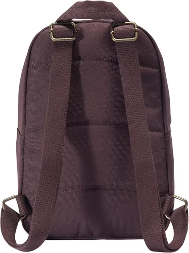 Vista 3 de Carhartt Mini mochila clásica, duradera, resistente al agua con correas ajustables para el hombro, color vino