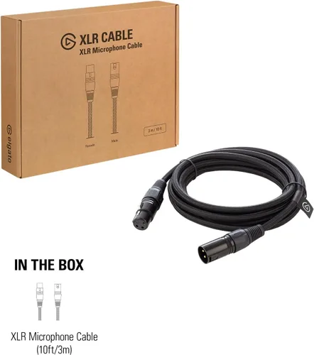 Vista 9 de Elgato Cable XLR – Cable de micrófono blindado para grabación de estudio y producción en vivo, pines chapados en oro, macho a hembra, para micrófono
