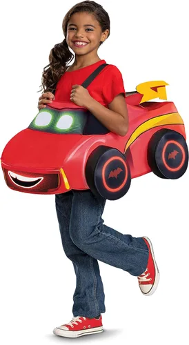 Vista 3 de Disguise Disfraz de vehículo Redbird 3D, accesorio oficial de Batwheels para niños, hasta talla 6