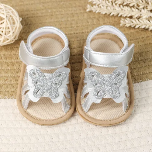 Vista 5 de Oamico Sandalias para bebé niña, suela de goma antideslizante suave, sandalias casuales de playa para recién nacidos, con lazo, zapatos de verano