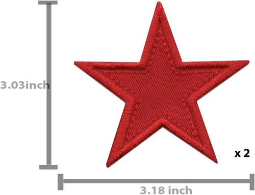 Vista 3 de Parches para planchar - Parche de estrella roja 5 piezas Parche bordado apliques A-169
