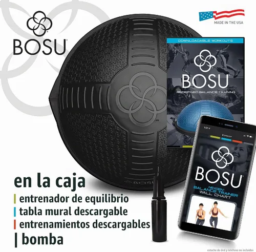 Vista 2 de BOSU Nexgen Balance Trainer, Half-Ball Training Equipment, 65 cm Diameter, 300 lb Capacity - Burst-Resistant Stability Exercise Tool w/Non-Slip Negro