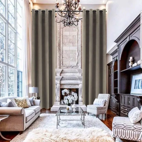 Vista 15 de Cortinas de lujo suaves de terciopelo extra largas, colección de franela hecha a medida Multicolor