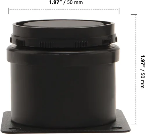 Vista 2 de ZOENHOU - Paquete de 12 patas ajustables para muebles de 2 a 2.4 pulgadas de altura, patas de metal de acero inoxidable negro, pies de nivelación