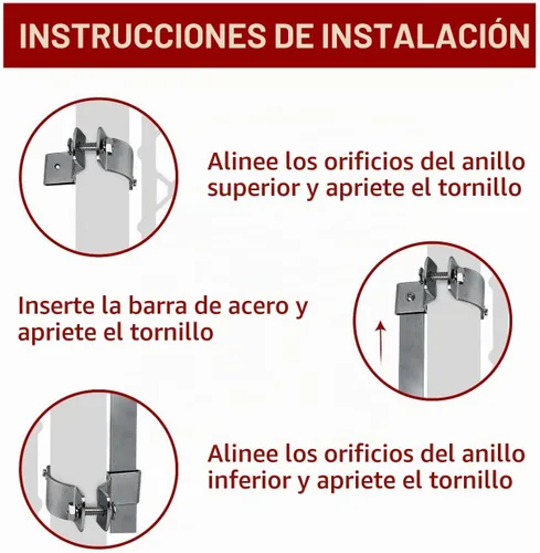 Vista 5 de Cierre automático de puerta con barra de acero resistente, bisagras de puerta de cierre automático, ideal para puerta de metal en el aire libre como