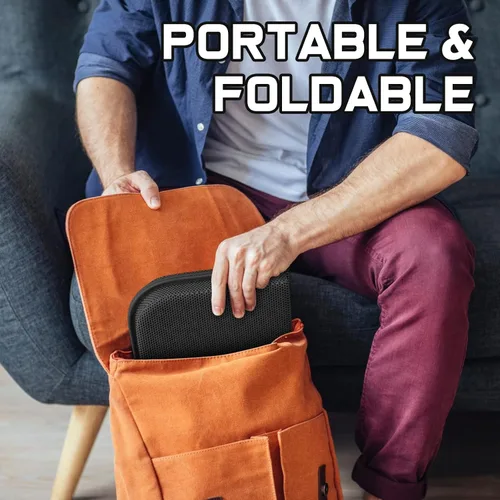 Vista 2 de WISIMMALL Cojín de Asiento de Gel Cojines de Viaje Portátiles, 16.5" x 12" Tamaño Grande Súper Grueso Cojín de Asiento de Silla Plegable Ligero