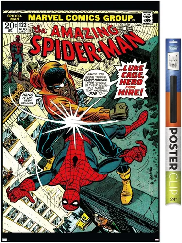 Vista 17 de Trends International Marvel Comics Amazing Spider-Man #123 - Póster de pared, 22.4 pulgadas de largo x 14.7 pulgadas, versión enmarcada en madera