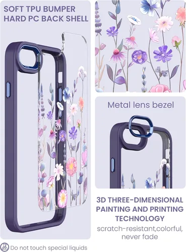 Vista 4 de Dretal Funda para iPhone SE 2022/2020, iPhone 8/7, con 2 protectores de pantalla, probada contra caídas de grado militar, parte trasera dura y borde