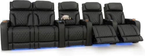 Vista 62 de Seatcraft Luminis 365 - Asiento de cine en casa (fila de 2 biplazas), color carmesí