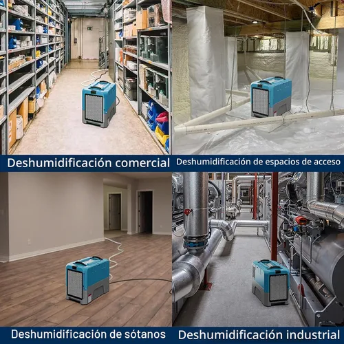 Vista 6 de ALORAIR Deshumidificador comercial con bomba, hasta 180 PPD (saturación), 85 PPD en AHAM, 5 años de garantía limitada, deshumidificador industrial