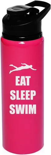 Vista 5 de MIP Botella de viaje de agua deportiva de aluminio de 25 oz Comer Dormir Nadar nadador