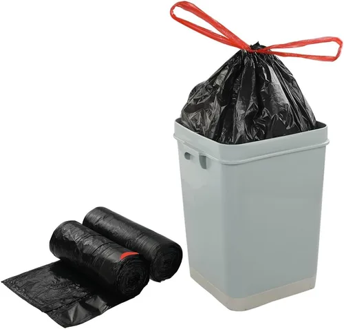 Vista 4 de Teyyvn Bolsa de basura negra de 6 galones, cordón, 220