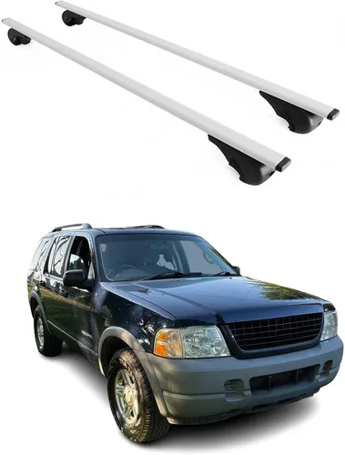 Vista 17 de OMAC Portaequipajes con cerradura para Ford Explorer Sport Trac 2001-10, antirrobo negro para viajes, kayak, canoa, surf, esquí, snowboard, camping