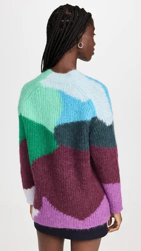 Vista 3 de Vince Cárdigan Intarsia Wave para mujer