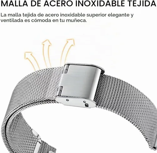 Vista 3 de Compatible con Xiaomi Redmi Watch 3 Active Bandas, correa de repuesto de metal de acero inoxidable para reloj inteligente Redmi Watch 3 Active Smart